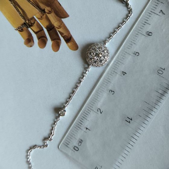 Серебряный браслет с фианитами