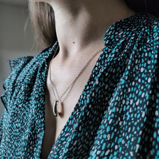 Серебряное колье без камней Серебряное колье без камней