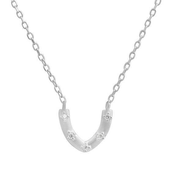 Серебряное колье с фианитами