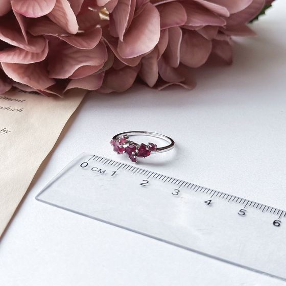 Серебряное кольцо с рубином 1.188ct