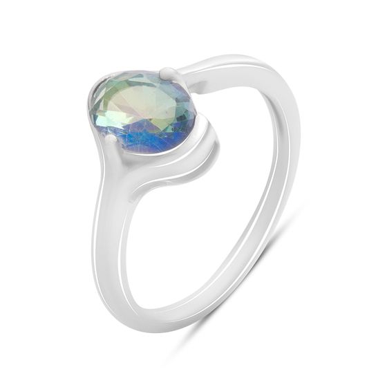 Серебряное кольцо с мистик топазом 0.925ct