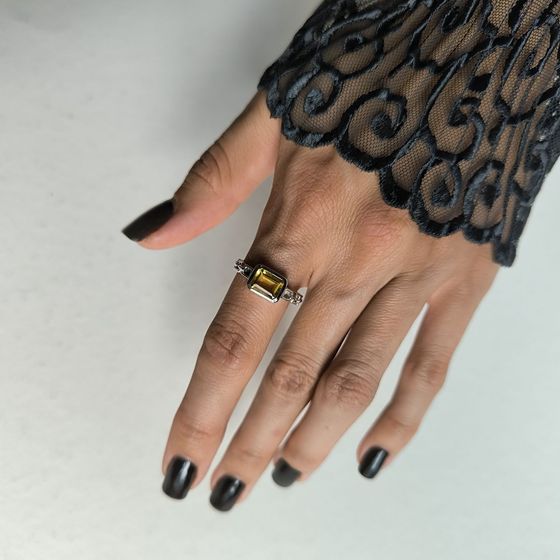 Серебряное кольцо с цитрином nano 1.325ct