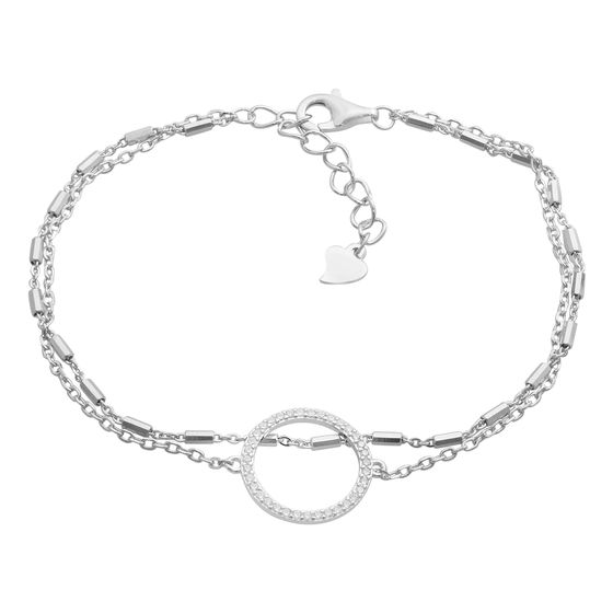 Серебряный браслет с фианитами