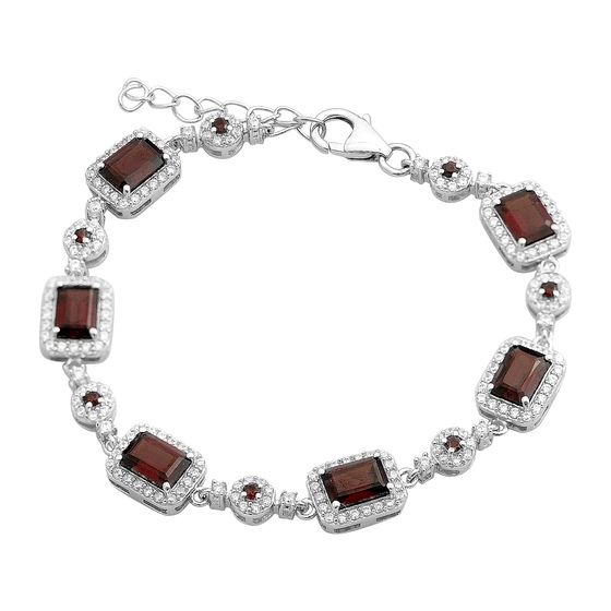 Серебряный браслет с гранатом 10.643ct