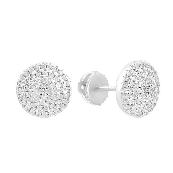 Серебряные серьги с фианитами