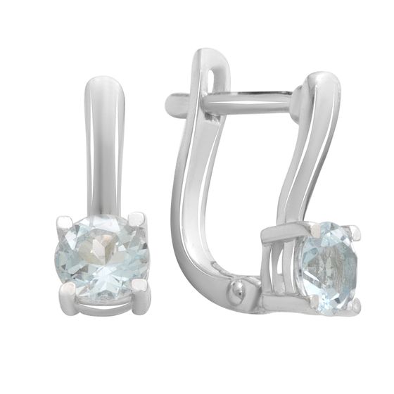 Серебряные серьги с топазом 1.243ct