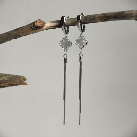 Серебряные серьги с перламутром