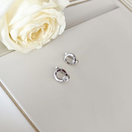 Золотые серьги с фианитами 0.6ct