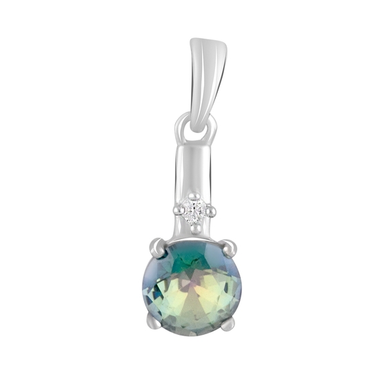 Серебряная подвеска с мистик топазом 1.97ct
