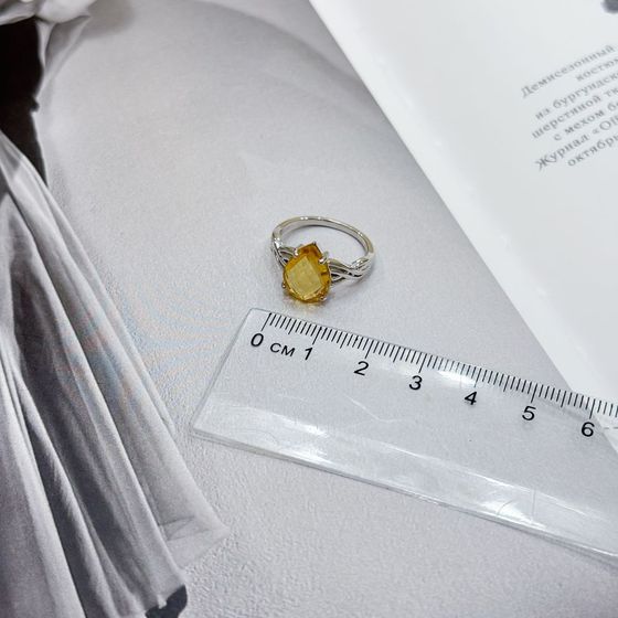 Серебряное кольцо с цитрином nano 3.526ct