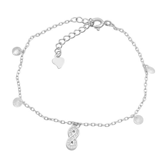 Серебряный браслет с фианитами