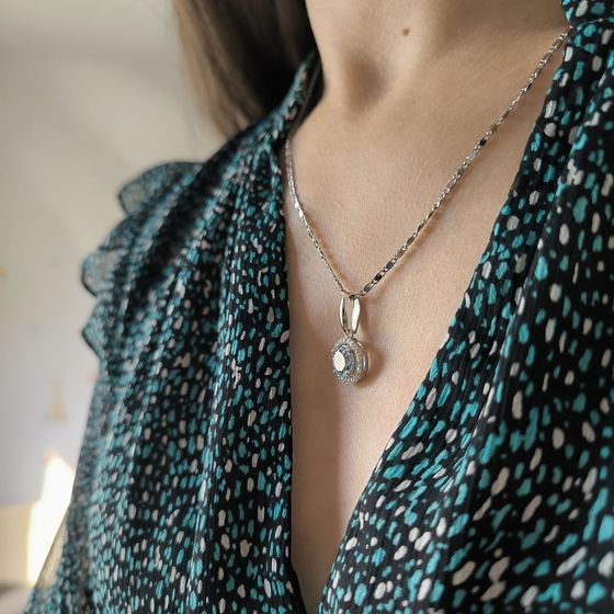 Серебряная подвеска с топазом 2.704ct