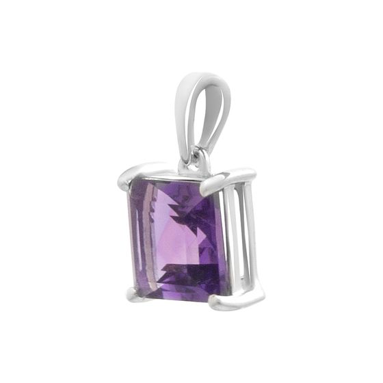 Серебряная подвеска с аметистом 1.738ct