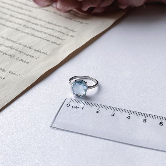 Серебряное кольцо с топазом 5.4ct