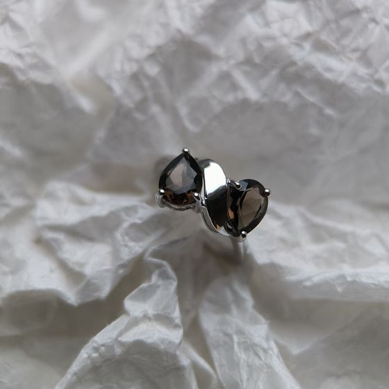 Серебряное кольцо с раухтопазом (дымчатым кварцем) 1.925ct