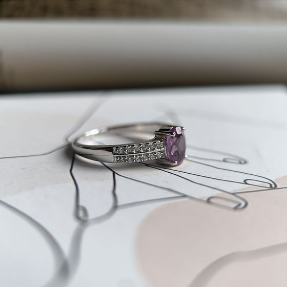 Серебряное кольцо с александритом 1.428ct