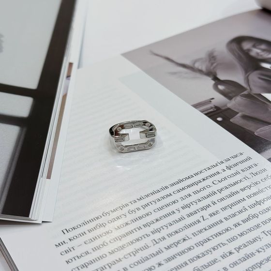 Серебряное кольцо с фианитами