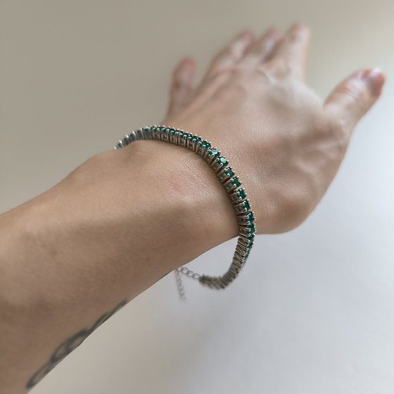 Серебряный браслет с агатом 5.215ct