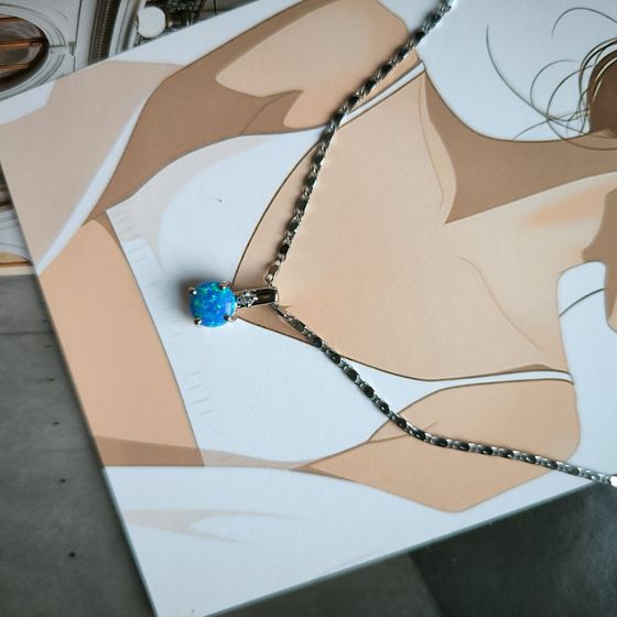 Серебряная подвеска с опалом 0.86ct