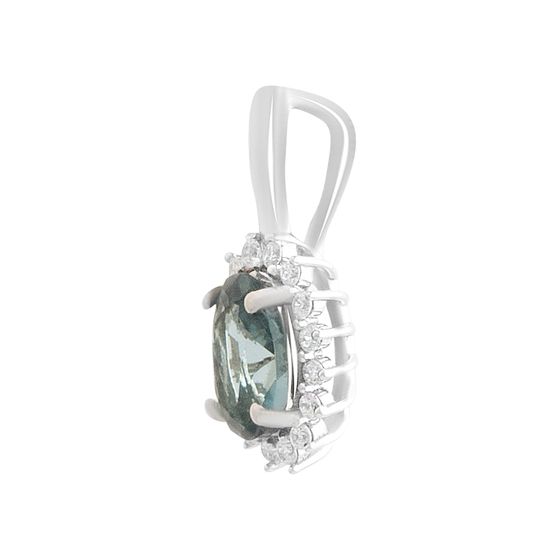 Серебряная подвеска с топазом Лондон Блю 0.72ct