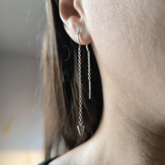 Серебряные серьги без камней