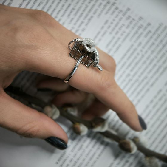 Серебряное кольцо с раухтопазом (дымчатым кварцем) 6.067ct