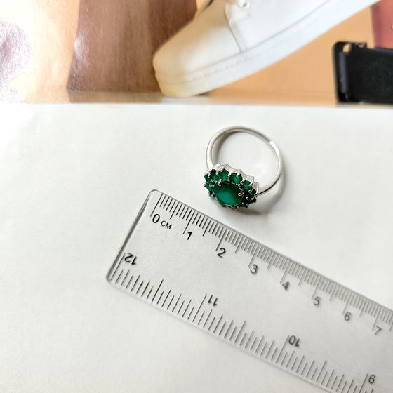 Серебряное кольцо с агатом 3.455ct