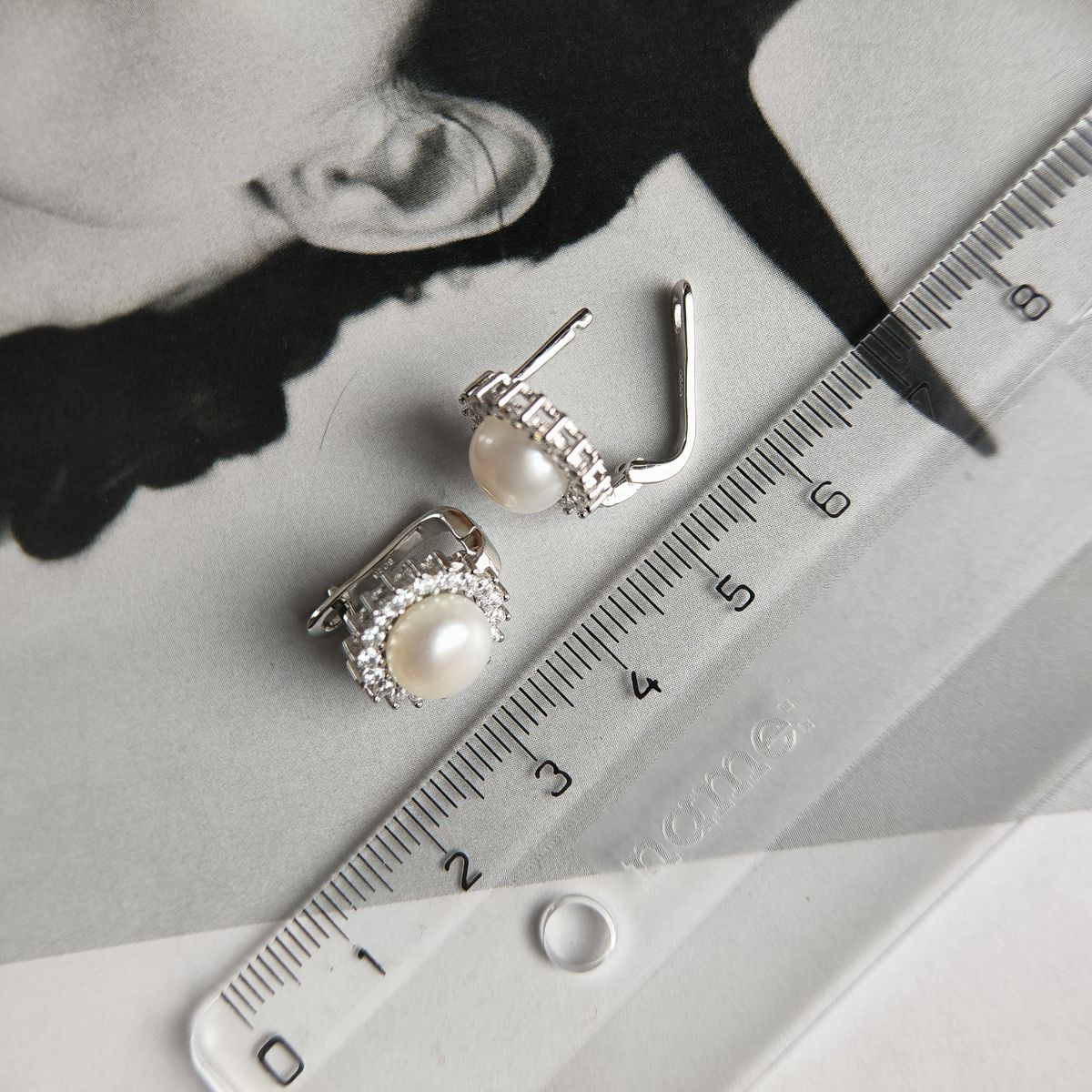 Серебряные серьги с жемчугом
