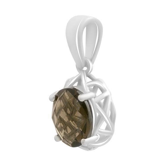 Серебряная подвеска с раухтопазом (дымчатым кварцем) 1.1ct