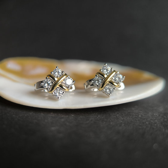 Серебряные серьги с фианитами