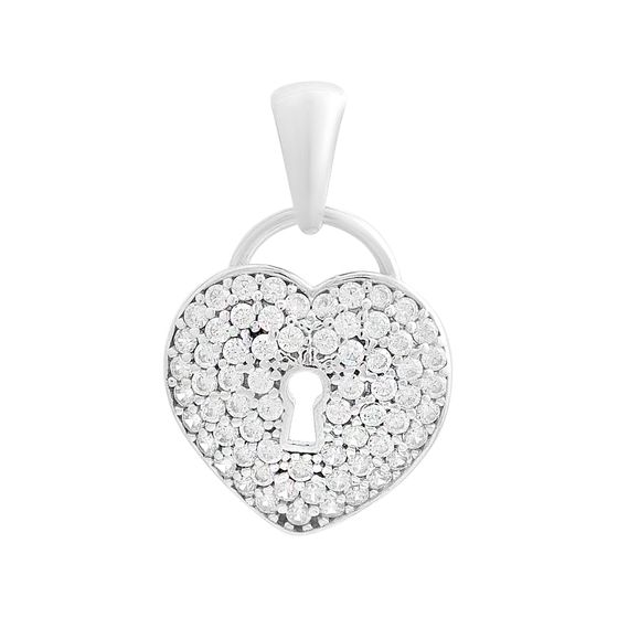 Серебряная подвеска с фианитами