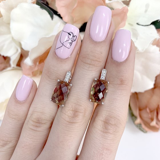 Серебряные серьги с султанитом