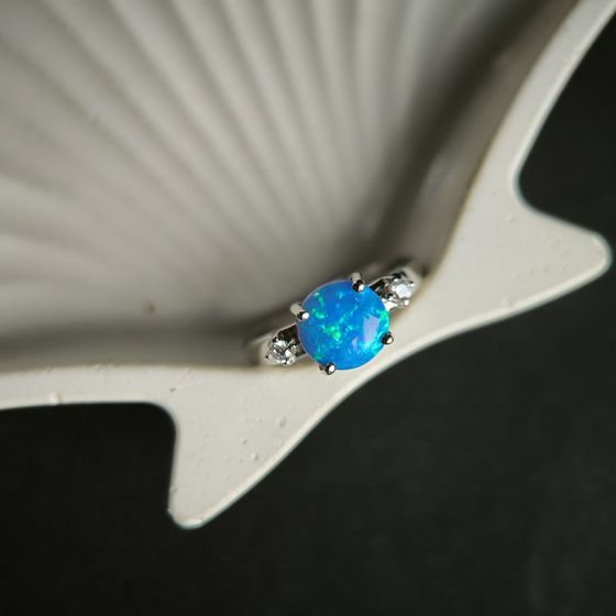 Серебряное кольцо с опалом 0.916ct
