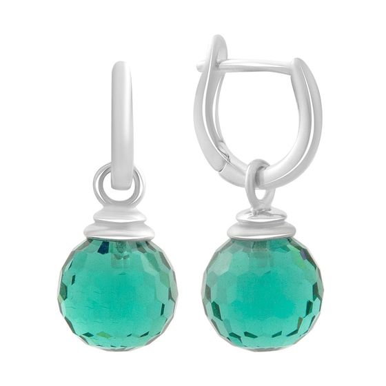 Серебряные серьги с фианитами