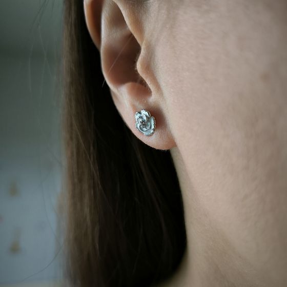 Серебряные серьги с емаллю Серебряные серьги с емаллю