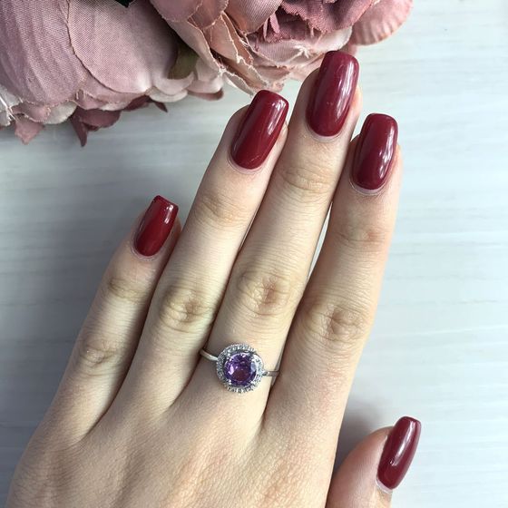 Серебряное кольцо с александритом 2ct