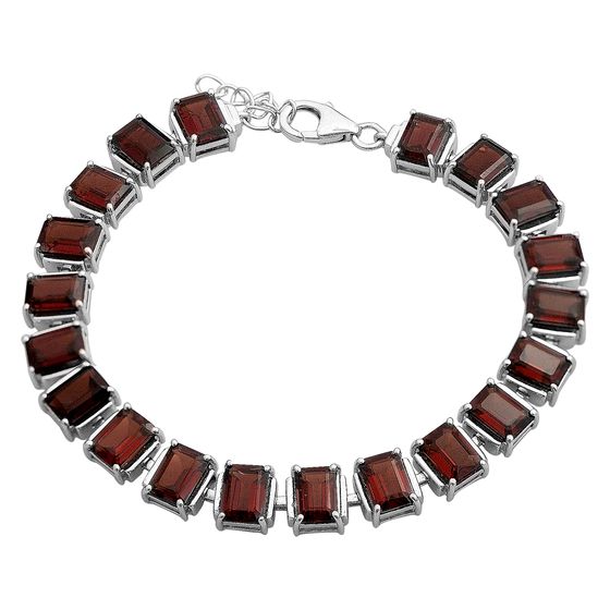 Серебряный браслет с гранатом 10.643ct