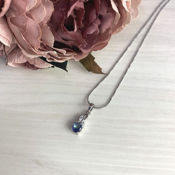 Серебряная подвеска с мистик топазом 1.21ct