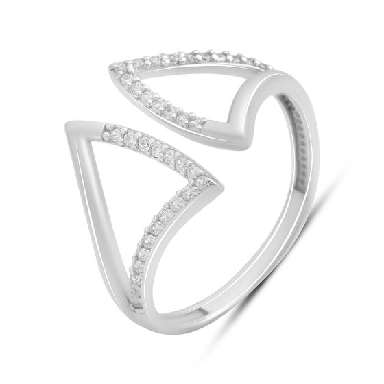 Серебряное кольцо с фианитами 0.36ct