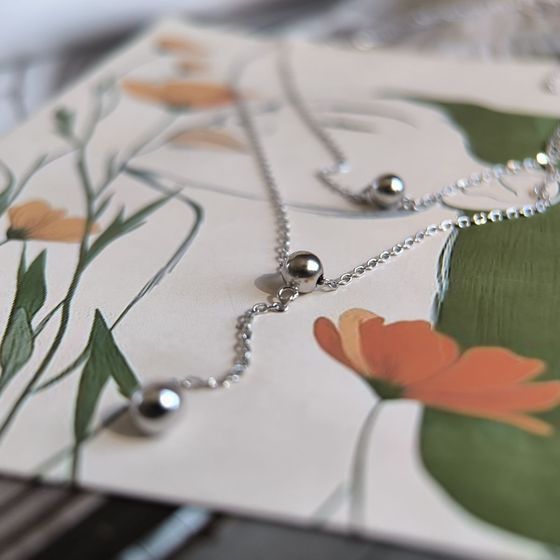 Серебряное колье без камней Серебряное колье без камней