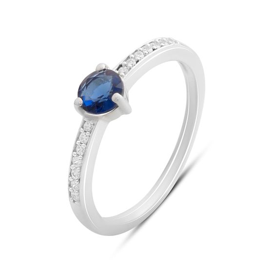 Серебряное кольцо с сапфиром nano 0.526ct
