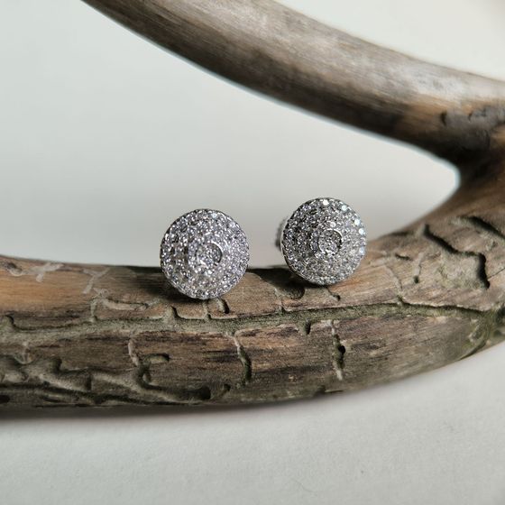 Серебряные серьги с фианитами