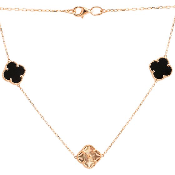 Серебряное колье с ониксом