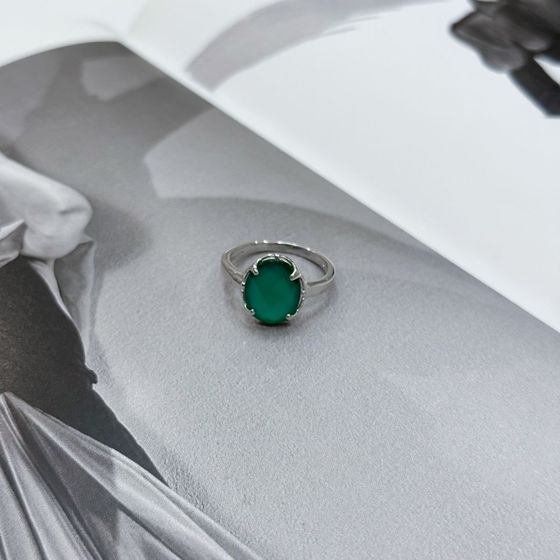 Серебряное кольцо с агатом 4.218ct
