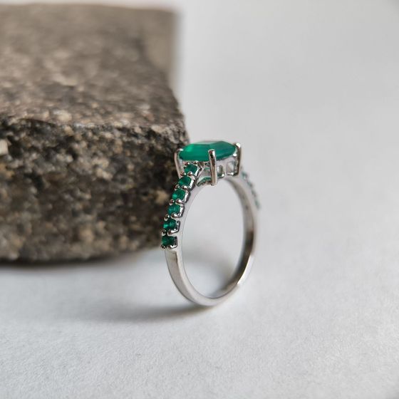 Серебряное кольцо с агатом 1.385ct