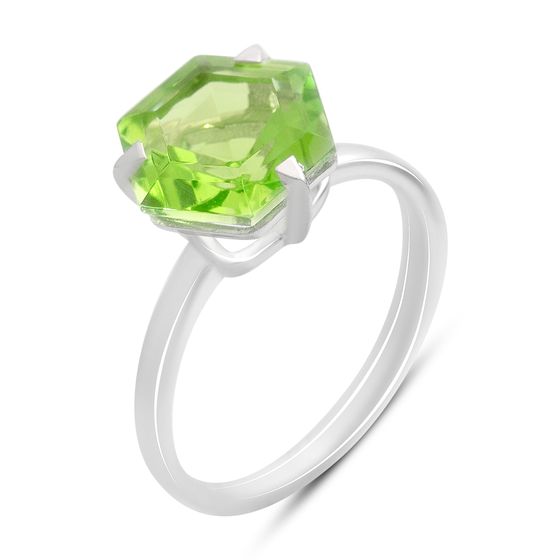 Серебряное кольцо с хризолітом 3.587ct