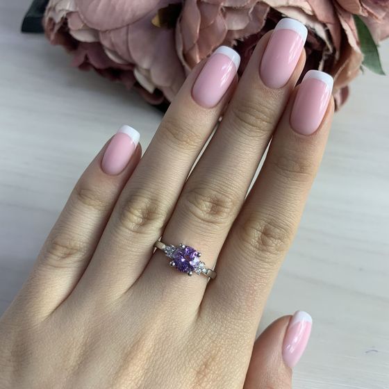 Серебряное кольцо с аметистом 1.211ct