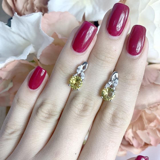 Серебряные серьги с цитрином nano 2.88ct