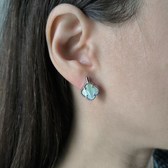 Серебряные серьги с перламутром