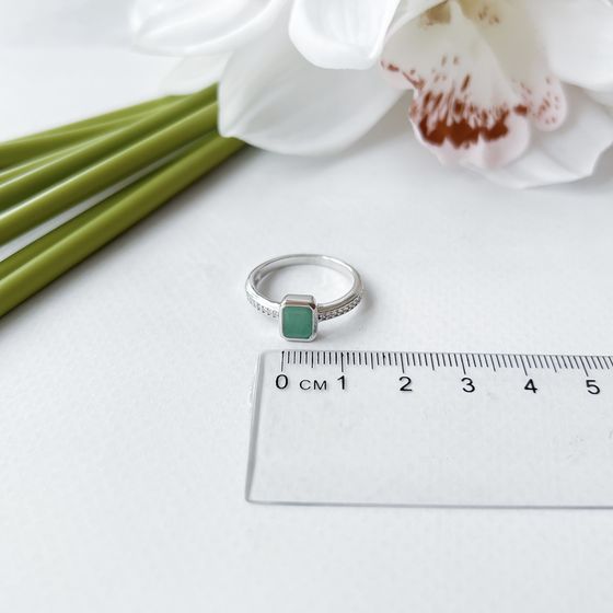 Серебряное кольцо с изумрудом 1.12ct